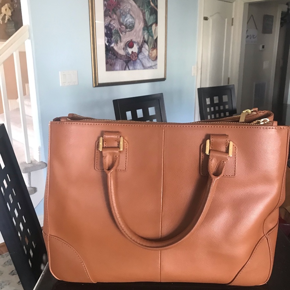 Tory Burch Double-zip Medium size , brown tote - Picture 2 of 7